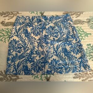 Lilly Pulitzer Blue and White Coral skort